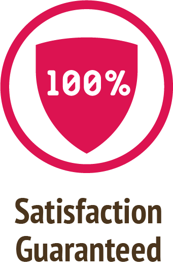 satisfaction guaranteed pink icon do only good pet food