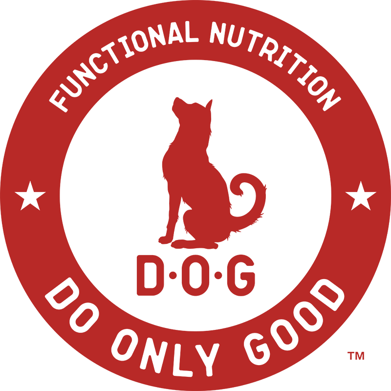 logo circle functional nutrition red do only good pet food
